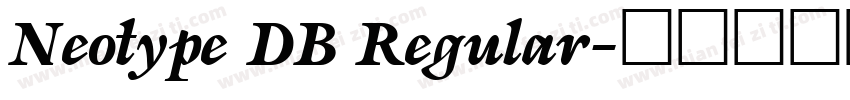 Neotype DB Regular字体转换